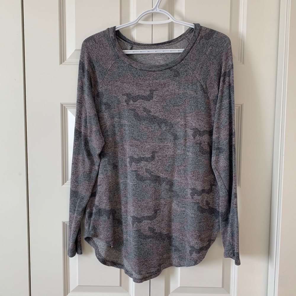 Pink purple camo sweater